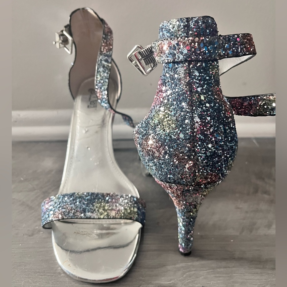 Brash Multicolor Glitter Heels